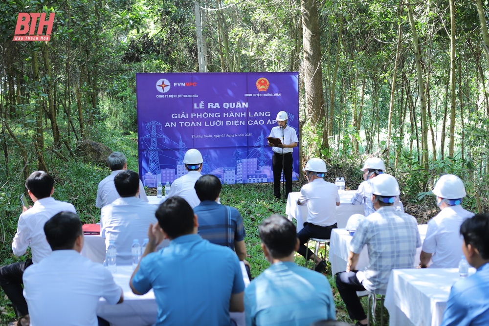 Năm 2023, Công ty Điện lực Thanh Hóa lựa chọn huyện Thường Xuân là nơi tổ chức lễ ra quân giải phóng hành lang an toàn lưới điện.